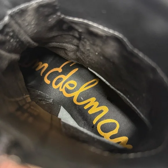 Sam Edelman Nolynn Black Leather Bootie 8M - Picture 13 of 15